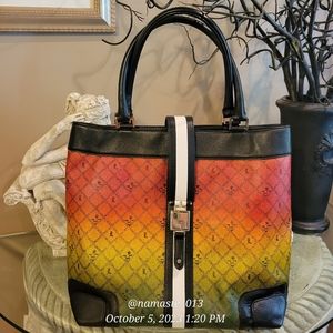 L.A.M.B. by Gwen Stefani Westfield Rasta Tote Shoulder Bag Luxury Designer #567